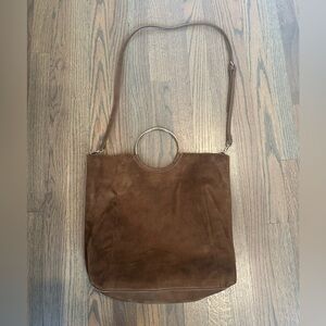 Banana Republic faux suede brown purse